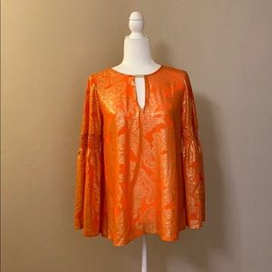 ❌SOLD❌ ✨NWT Michael Kors Poppy/Gold Samara Tunic Blouse